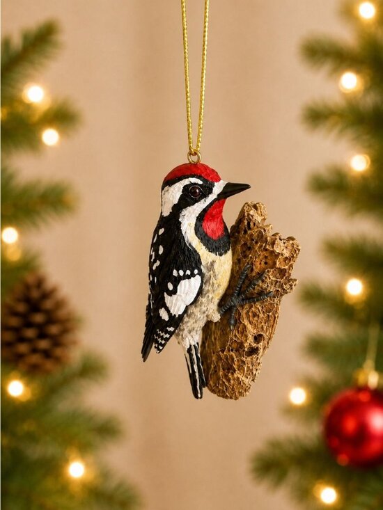 Danbury Mint Other - Danbury Mint Woodpecker Ornament Red Black White Resin